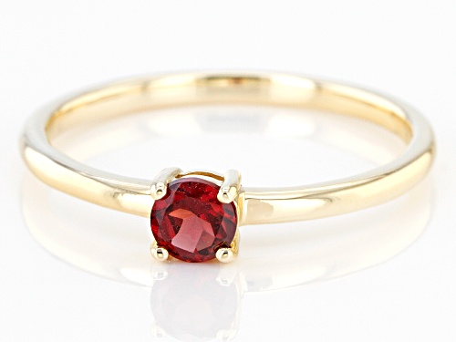 0.28ctw Round Garnet 10k Yellow Gold Solitaire Ring - Size 7