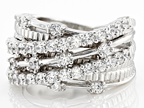 Lisa Mason For Bella Luce® 2.28ctw Diamond Simulant Platinum Over Silver Celestial Ring(1.38ctw DEW) - Size 5