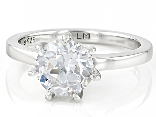 Lisa Mason For Bella Luce® 3.46ctw White Diamond Simulant Platinum Over Silver Perfect Cut Ring - Size 12