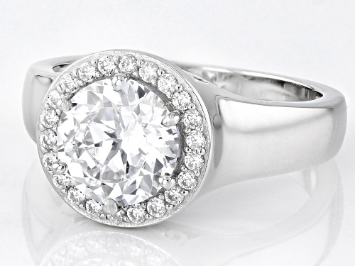 Lisa Mason For Bella Luce® 3.75ctw White Diamond Simulant Platinum Over Silver Perfect Cut Ring - Size 9