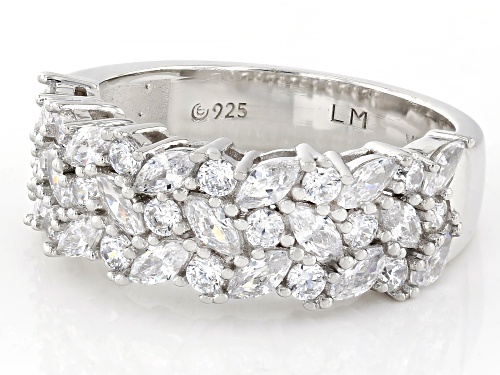 Lisa Mason For Bella Luce® 4.54ctw White Diamond Simulant Platinum Over Silver Celestial Ring - Size 7