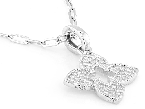 Lisa Mason For Bella Luce® 0.74ctw Diamond Simulant Platinum Over Silver I Love You Enhancer