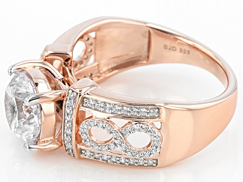 4.26ctw Bella Luce ® Hidden Heart Cut 18k Rose Gold Over Silver Ring - Size 8