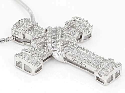 Bella Luce ® Rhodium Over Silver Cross Pendant With Chain