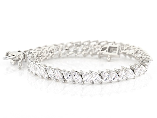 Bella Luce ® White Diamond Simulant Rhodium Over Silver Bracelet - Size 8