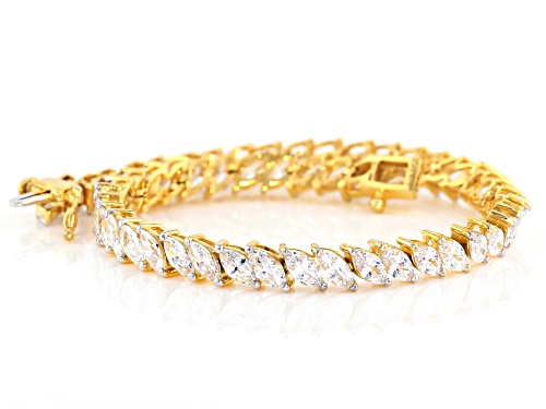 Bella Luce®White Diamond Simulant 18K Yellow Gold Over Silver Bracelet - Size 8