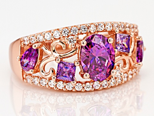 Bella Luce Luxe ™ with Fancy Purple Cubic Zirconia Eterno ™ Rose Ring - Size 10
