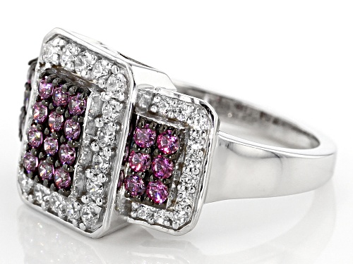 Bella Luce Luxe ™ 2.14CTW with Fancy Purple Cubic Zirconia Rhodium Over Silver Ring - Size 7