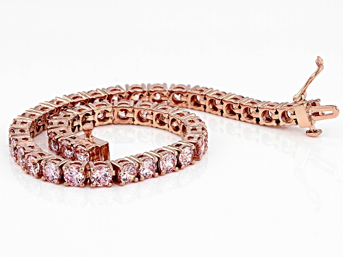 Bella Luce Luxe™ Fancy Morganite Color Cubic Zirconia Eterno™Rose Over Silver Bracelet - Size 8