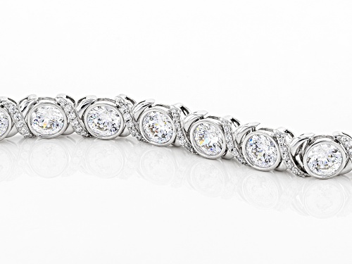 Bella Luce Luxe™39.31ctw Heritage Cut Cubic Zirconia Rhodium Over Silver Bracelet - Size 7.5