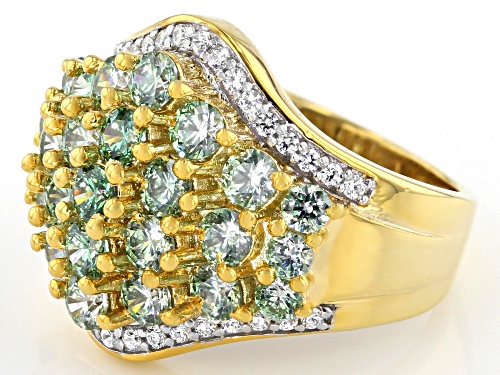 Bella Luce Luxe™ 4.80ctw Fancy Green and White Cubic Zirconia Eterno™ Yellow Ring - Size 7