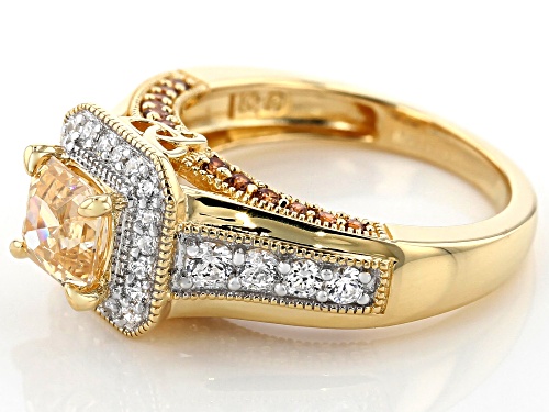 Bella Luce Luxe™Imperial Mosaic Amber,Caramel,and White Cubic Zirconia Eterno Yellow Ring - Size 8