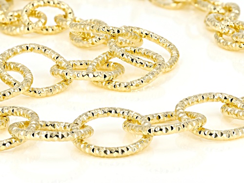 Moda Al Massimo® 18k Yellow Gold Over Bronze Diamond Cut Cable 29 Inch Necklace - Size 29