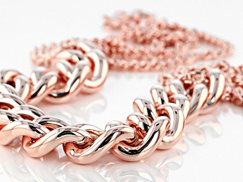 Moda Al Massimo® 18k Rose Gold Over Bronze Grande Curb 20 1/2 Inch Necklace - Size 20.5