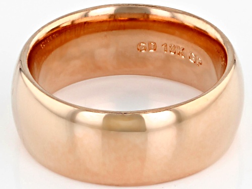 Moda Al Massimo® 18k Rose Gold Over Bronze Comfort Fit Band Ring - Size 7