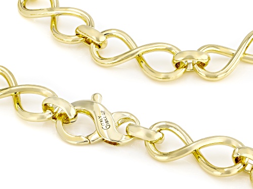 Moda Al Massimo™ 18k Yellow Gold Over Bronze Infinity Necklace. Made in Italy. - Size 22