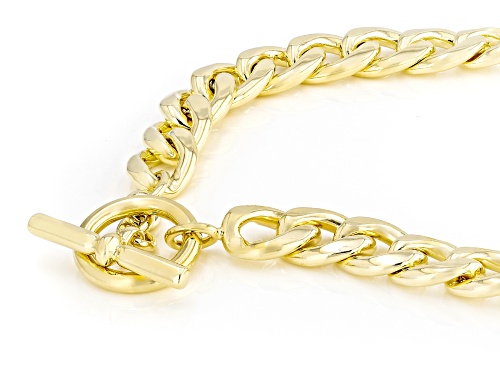 Moda Al Massimo™ 18k Yellow Gold Over Bronze 10.7mm Curb Link Necklace. Made in Italy. - Size 20