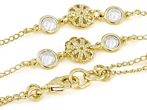 Moda Al Massimo® with Bella Luce® 3.20ctw 18k Yellow Gold Over Bronze Multi-Row Station Necklace - Size 20
