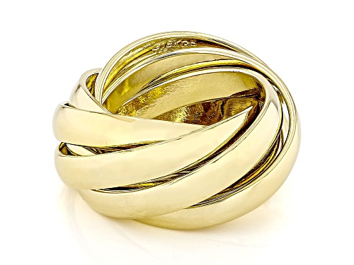 Moda Al Massimo® 18k Yellow Gold Over Bronze Rolling Band Ring. Made in Italy. - Size 7