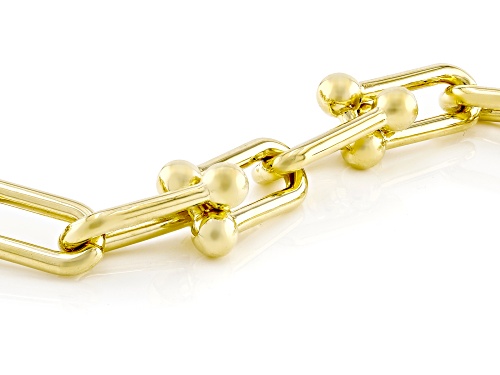 Moda Al Massimo® 18k Yellow Gold Over Bronze 10.7mm Briglia Bracelet. Made in Italy. - Size 8