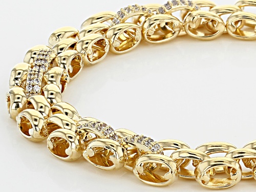 Moda Al Massimo® 18K Yellow Gold Over Bronze Bracelet 7.5 Inch With Bella Luce® Diamond  Simulant - Size 7.5