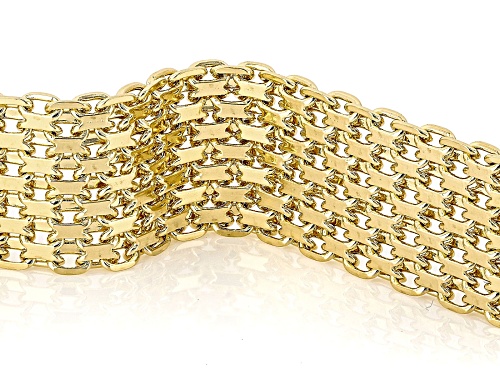 Moda Al Massimo® 18k Yellow Gold Over Bronze Bismark Bracelet. Made in Italy. - Size 8