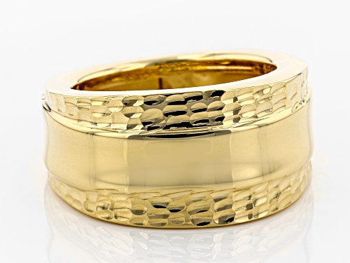 Moda Al Massimo® 18K Yellow Gold Over Bronze Wide Polished Etched Band - Size 7