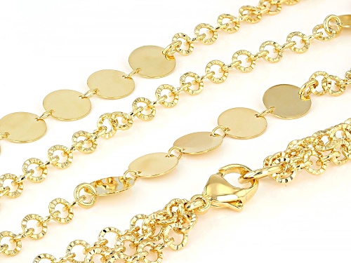 18k Yellow Gold Over Bronze Disc 28