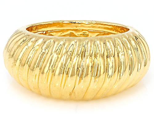 Moda Al Massimo 18k Yellow Gold Over Bronze Electroform Scallop Ring. Made in Italy. - Size 6