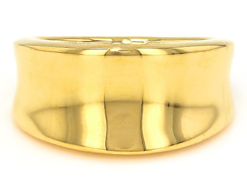 Moda Al Massimo® 18k Yellow Gold Over Bronze Concave Ring. Made in Italy. - Size 6