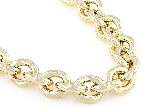 Moda Al Massimo® 18k Yellow Gold Over Bronze 11.5mm Rolo 22