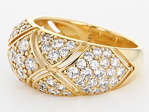 Moda Al Massimo® 18K Yellow Gold Over Bronze Dome Band Ring With Bella Luce® Diamond Simulant - Size 5