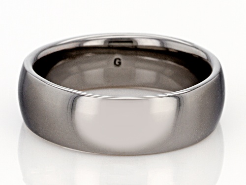 Moda Al Massimo® Gunmetal Rhodium Over Bronze Comfort Fit 6MM Band Ring - Size 7