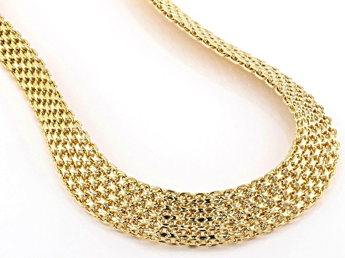 Moda Al Massimo™ 18K Yellow Gold Over Bronze Bismark Chain 18 Inch Necklace - Size 18