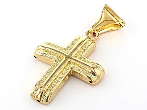 Moda Al Massimo® 18K Yellow Gold Over Bronze Cross Pendant