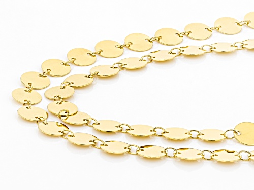 Moda Al Massimo ® 18k Yellow Gold Over Bronze Multi-Row Necklace - Size 32