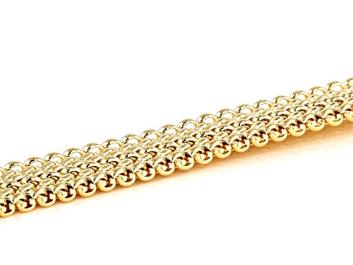 Moda Al Massimo™ 18K Yellow Gold Over Bronze Link 8 Inch Bracelet - Size 8