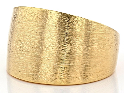 Moda Al Massimo™ 18K Yellow Gold Over Bronze Cigar Band Ring - Size 7