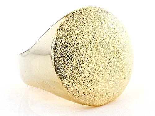 Moda Al Massimo™ 18K Yellow Gold Over Bronze Laser-Cut Dome Ring - Size 8
