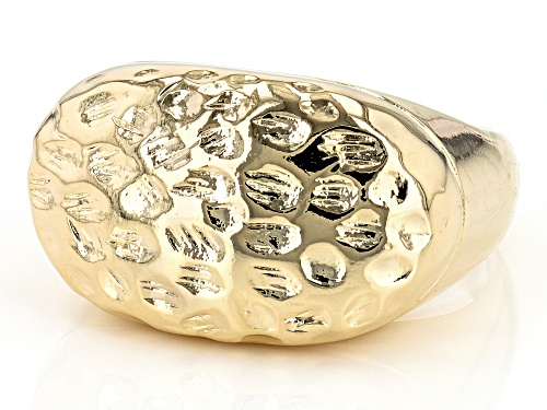 Moda Al Massimo® 18k Yellow Gold Over Bronze Hammered Ring - Size 7