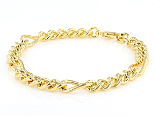 Moda Al Massimo® 18k Yellow Gold Over Bronze Curb Link Bracelet - Size 7.5