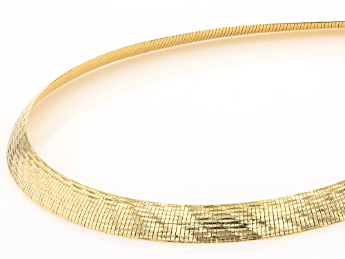 Moda Al Massimo® 18k Yellow Gold Over Bronze Omega Link 18 Inch Chain - Size 18