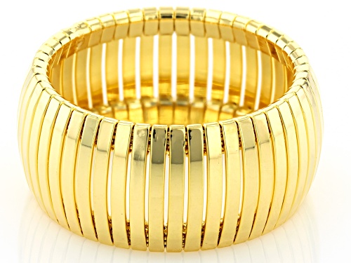 Moda Al Massimo® 18k Yellow Gold Over Bronze 10mm Omega Band Ring - Size 12