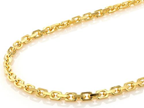 Moda Al Massimo® 18k Yellow Gold Over Bronze 5.8mm Beveled Curb 20 Inch Chain - Size 20