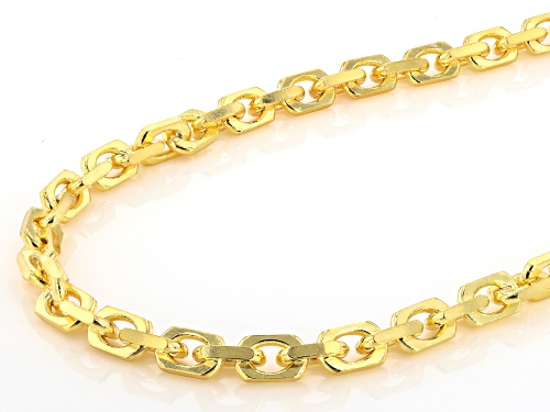 Moda Al Massimo® 18k Yellow Gold Over Bronze 3mm Beveled Curb 20 Inch Chain - Size 20