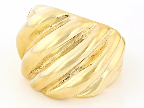 Moda Al Massimo™ 18k Yellow Gold Over Bronze Scalloped Ring - Size 12
