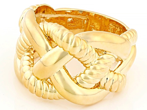 Moda Al Massimo™ 18k Yellow Gold Over Bronze Knot Ring - Size 7