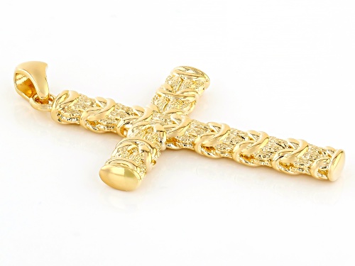 Moda Al Massimo™ 18k Yellow Gold Over Bronze Cross Pendant