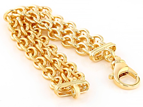 Moda Al Massimo™ 18k Yellow Gold Over Bronze Woven Bracelet - Size 7.25