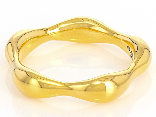 Moda Al Massimo™ 18k Yellow Gold Over Bronze Organically Shaped Band Ring. Made in Italy. - Size 12